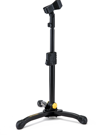 Hercules MS300B Low Profile Tilt Base Microphone Stand w/ EZ Microphone Clip